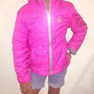 Puffy jacket. It’s extremely warm and cozy!